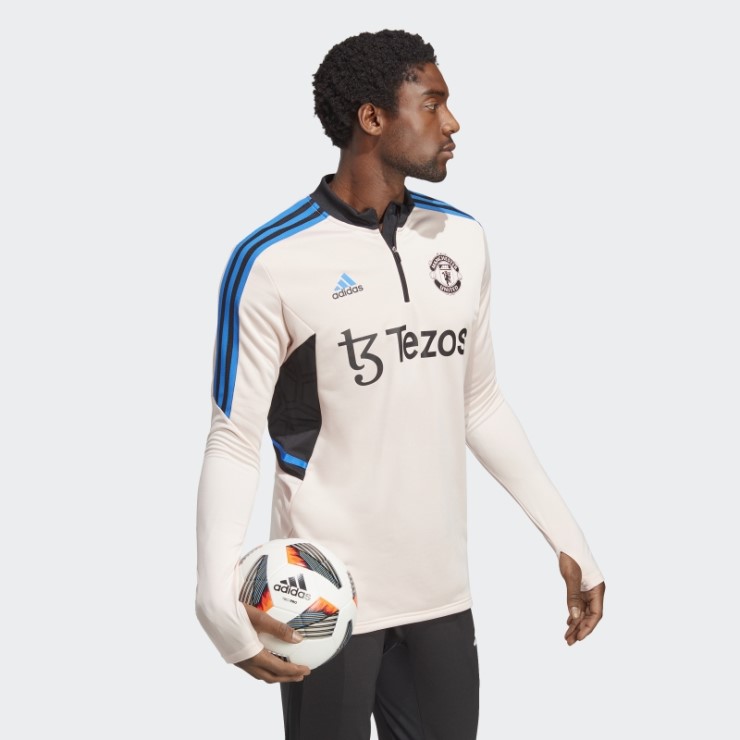 Camiseta De Entrenamiento Condivo 22 Del Manchester United Rosa Hielo Adidas