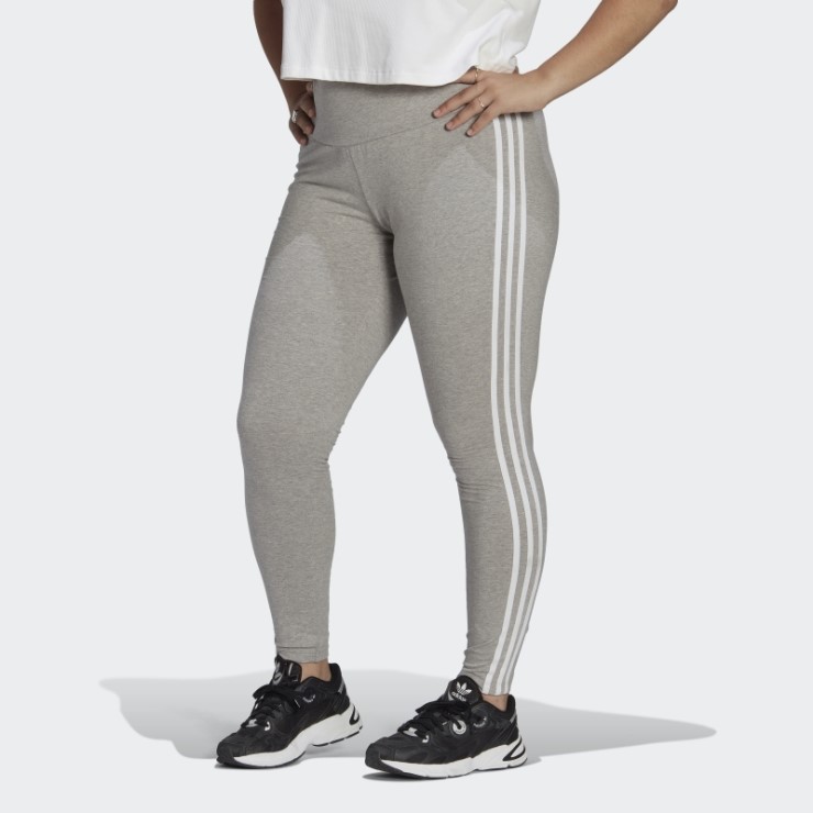 Leggings Gris Medio Adicolor Classics 3 Rayas (talla Grande) Adidas