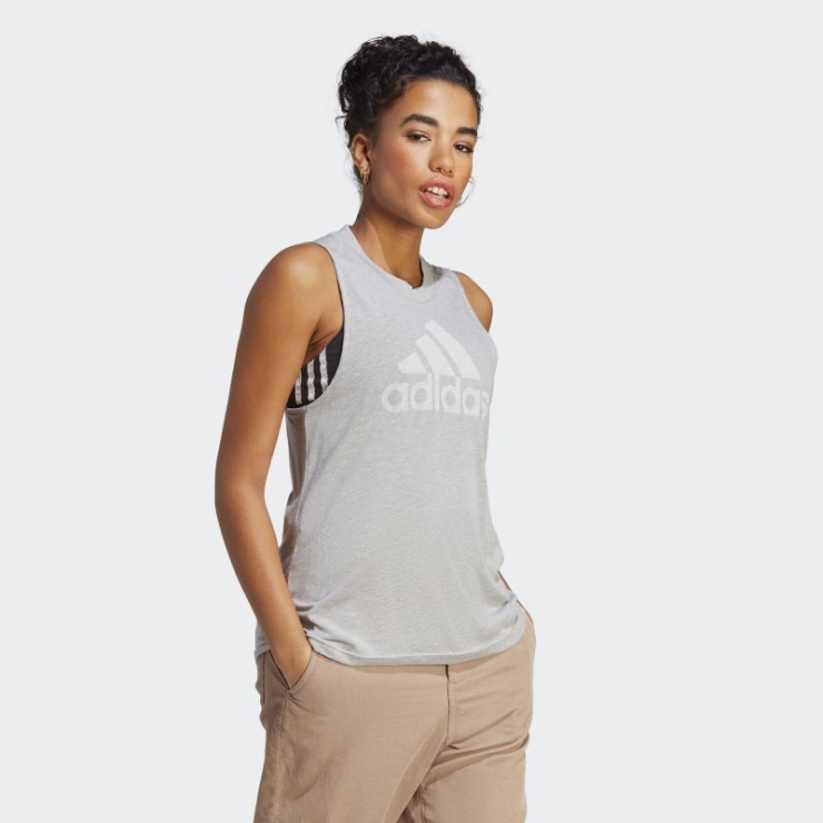 Adidas Camiseta Sin Mangas Gris Medio Future Icons Winners 3.0