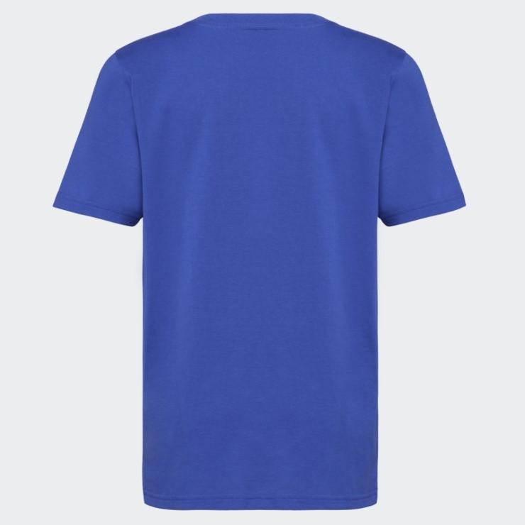 Adidas Camiseta Azul Esencial Con Logo