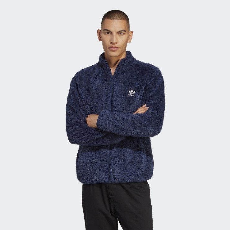 Chaqueta Deportiva Essentials+ Fluffy Fleece Night Indigo Adidas