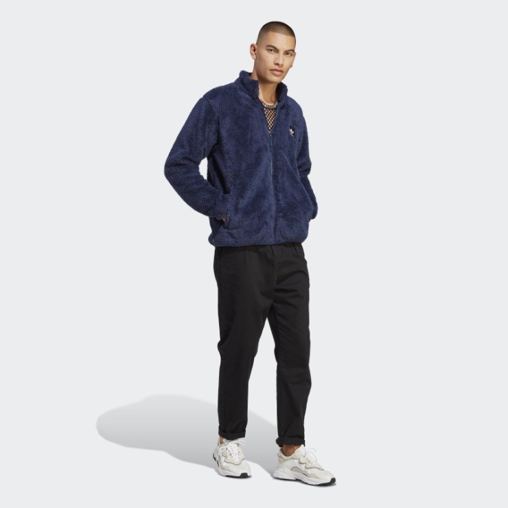 Chaqueta Deportiva Essentials+ Fluffy Fleece Night Indigo Adidas
