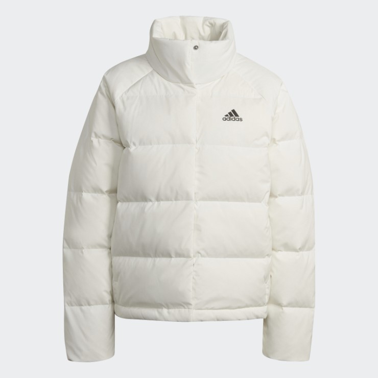 Chamarra De Plumón Holgada Adidas Helionic Blanca