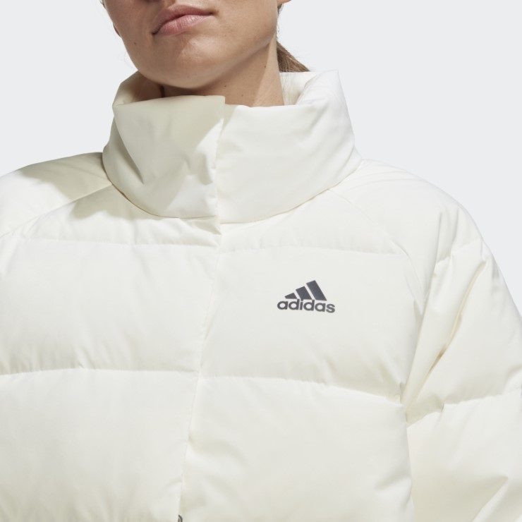 Chamarra De Plumón Holgada Adidas Helionic Blanca