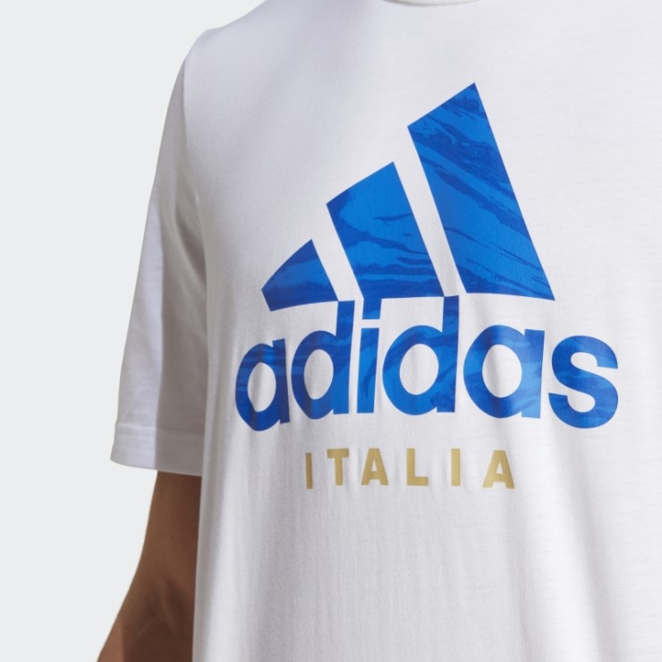 Italia Camiseta Gráfica Adidas Blanca