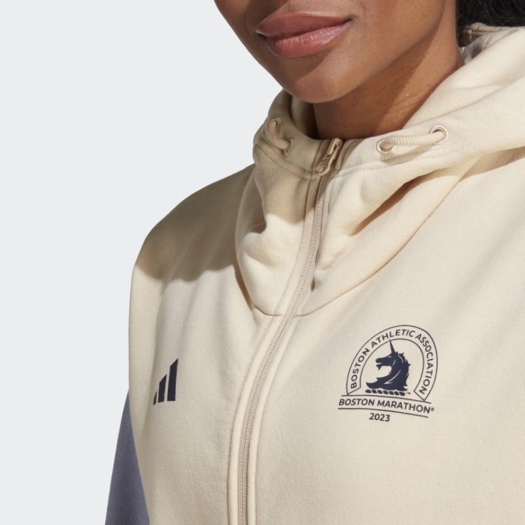 Adidas Sand Boston Marathon 2023 Sudadera Con Capucha Y Cremallera Completa Hecha Con La Naturaleza