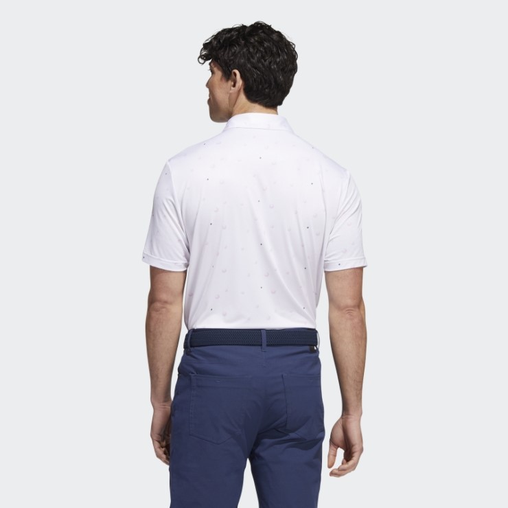 Polo Blanco Con Estampado Allover Ultimate365 Adidas