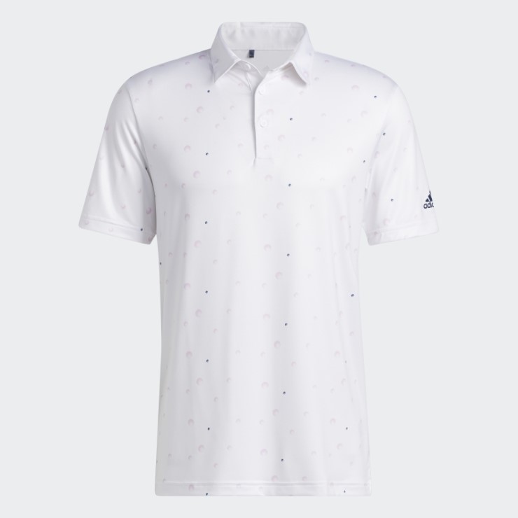 Polo Blanco Con Estampado Allover Ultimate365 Adidas