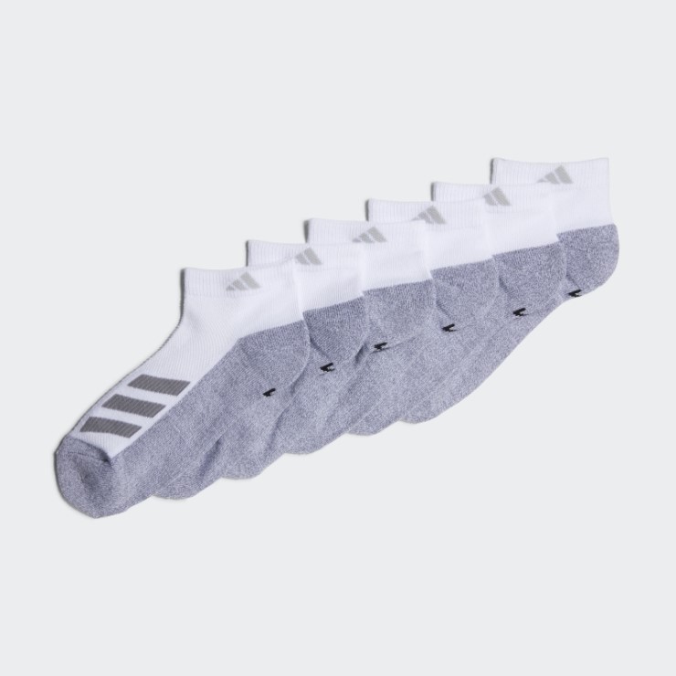 Calcetines Blancos Con Raya Angular Acolchada Corte Bajo 6 Pares Adidas