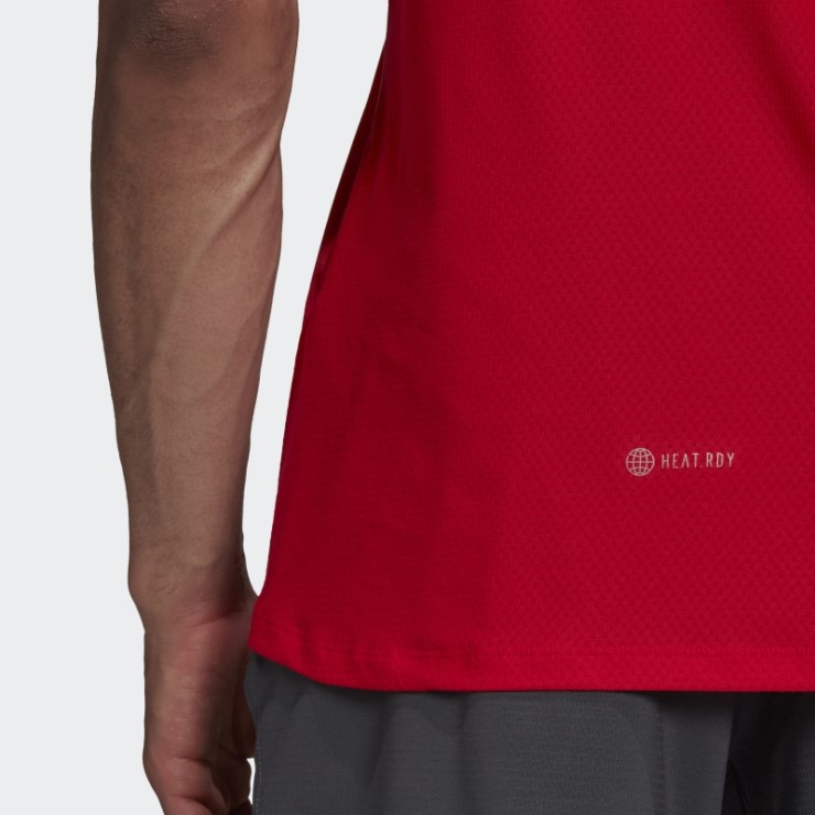 Rojo Diseñado Para Entrenar Camiseta Heat.rdy Hiit Adidas