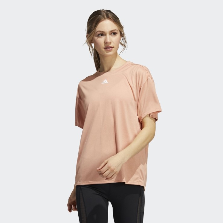 Playera De Entrenamiento Aeroready Con 3 Rayas De Adidas Ambiental Blush