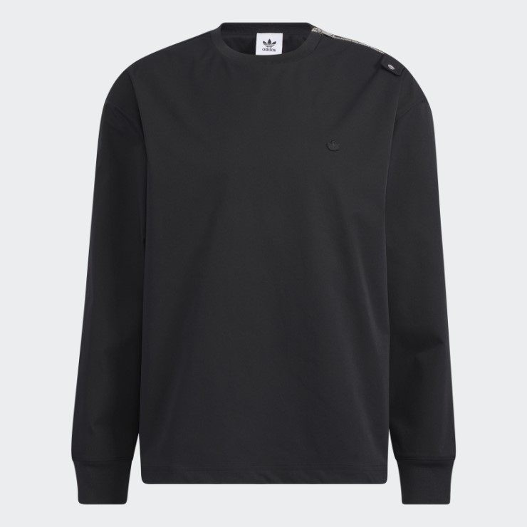 Camiseta Negra Con Cremallera Adidas