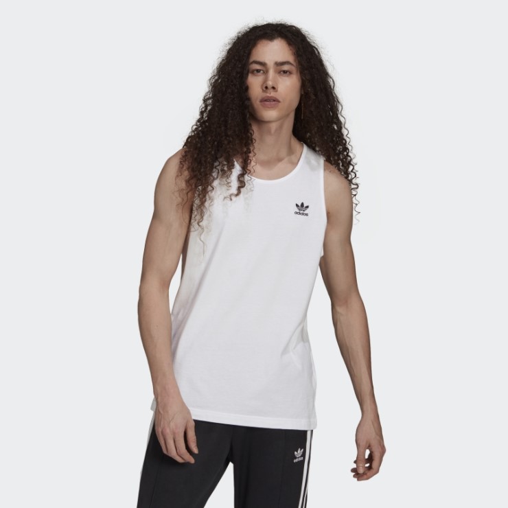 Camiseta Sin Mangas Adidas Adicolor Essentials Trefoil Blanca