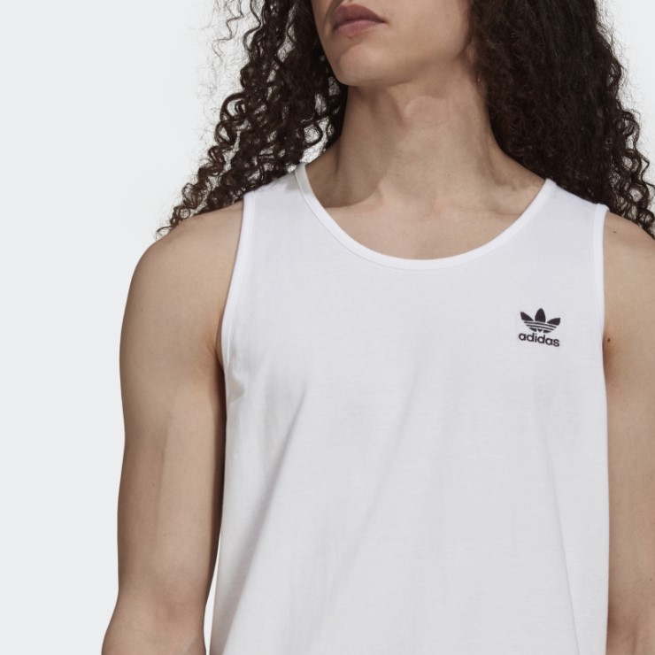 Camiseta Sin Mangas Adidas Adicolor Essentials Trefoil Blanca
