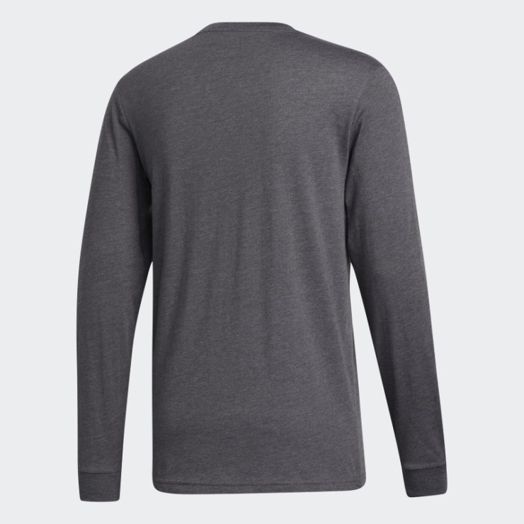 Adidas Camiseta Gris Oscuro Jaspeado Insignia De Deporte