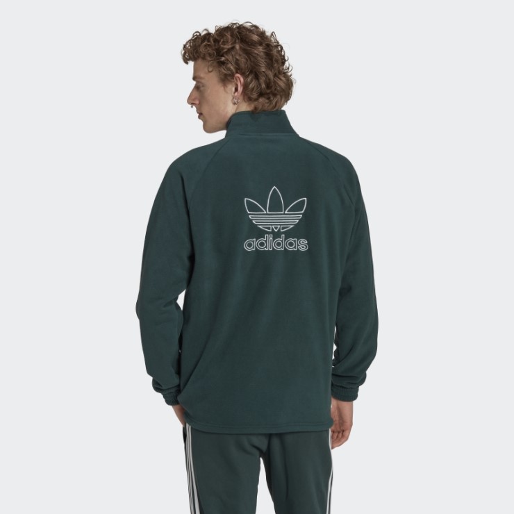 Adidas Adicolor Classics Trefoil Teddy Chaqueta Polar Verde Mineral