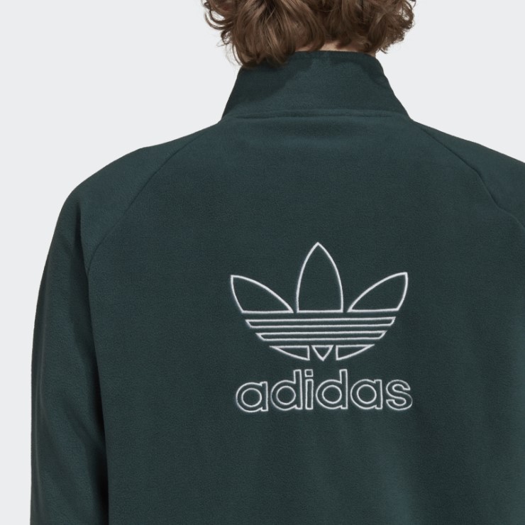 Adidas Adicolor Classics Trefoil Teddy Chaqueta Polar Verde Mineral