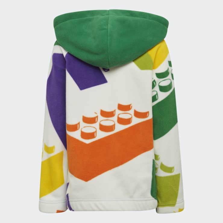Adidas X Classic Lego Winter Chaqueta De Chándal Con Capucha De Forro Polar Verde Caliente