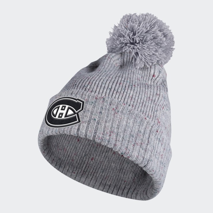 Canadiens Speckle Cuffed Pom Gorro Gris Adidas