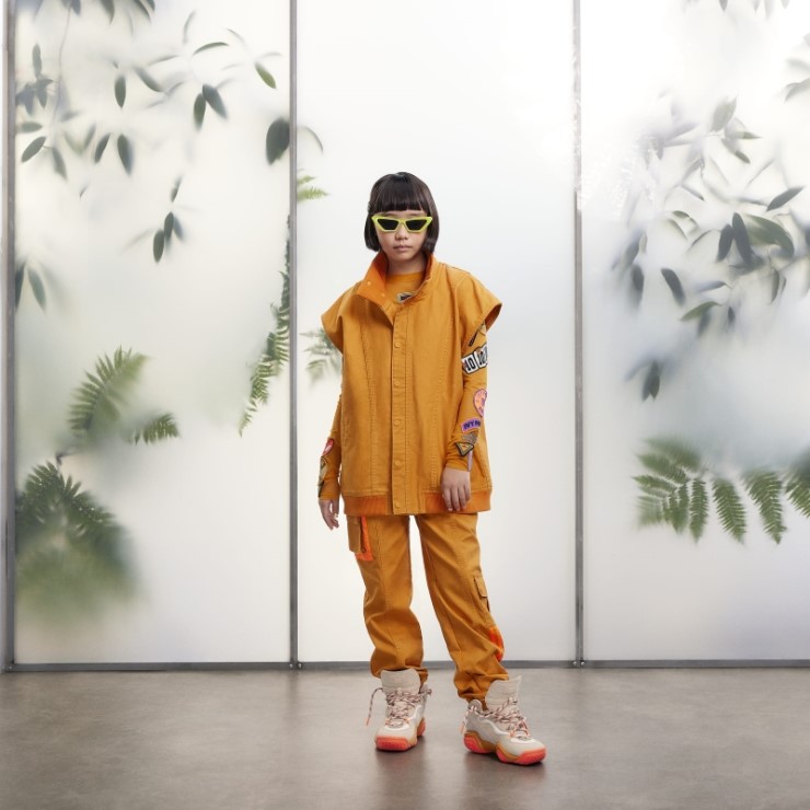 Joggers De Lona Naranja Adidas