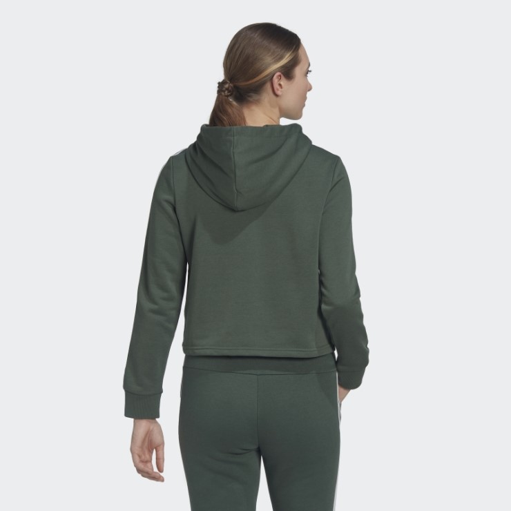 Sudadera Con Capucha Verde óxido Adidas Essentials 3 Rayas
