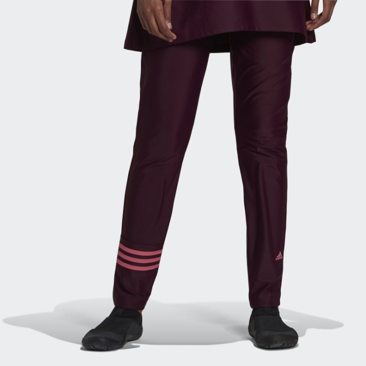 Pantalón De Baño 3 Rayas Adidas Granate