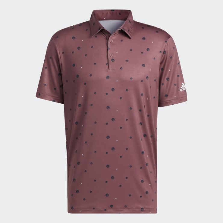 Camiseta Polo Con Estampado Allover Ultimate365 Adidas Burdeos