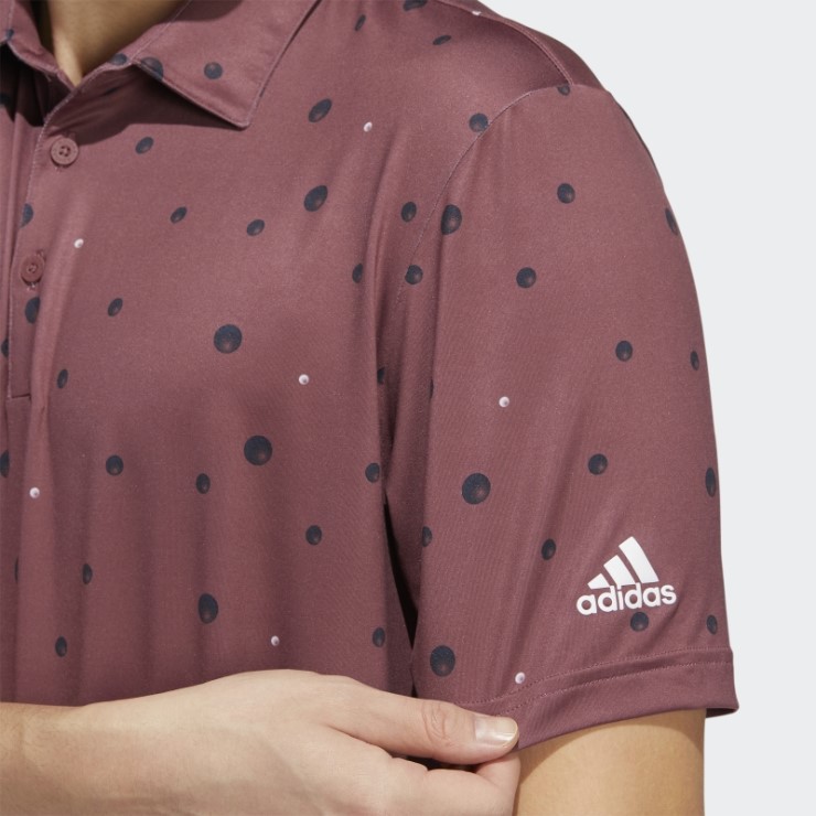Camiseta Polo Con Estampado Allover Ultimate365 Adidas Burdeos