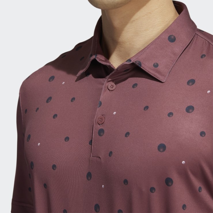 Camiseta Polo Con Estampado Allover Ultimate365 Adidas Burdeos