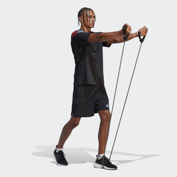 Camiseta De Entrenamiento Adidas Train Icons 3 Rayas Negra