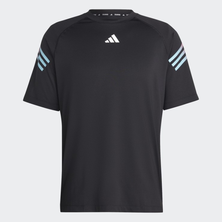 Camiseta De Entrenamiento Adidas Train Icons 3 Rayas Negra