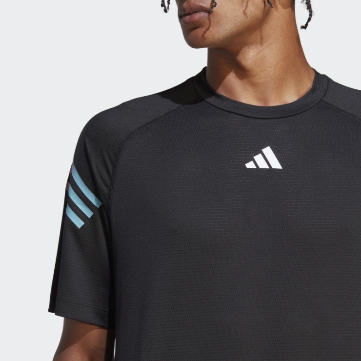 Camiseta De Entrenamiento Adidas Train Icons 3 Rayas Negra