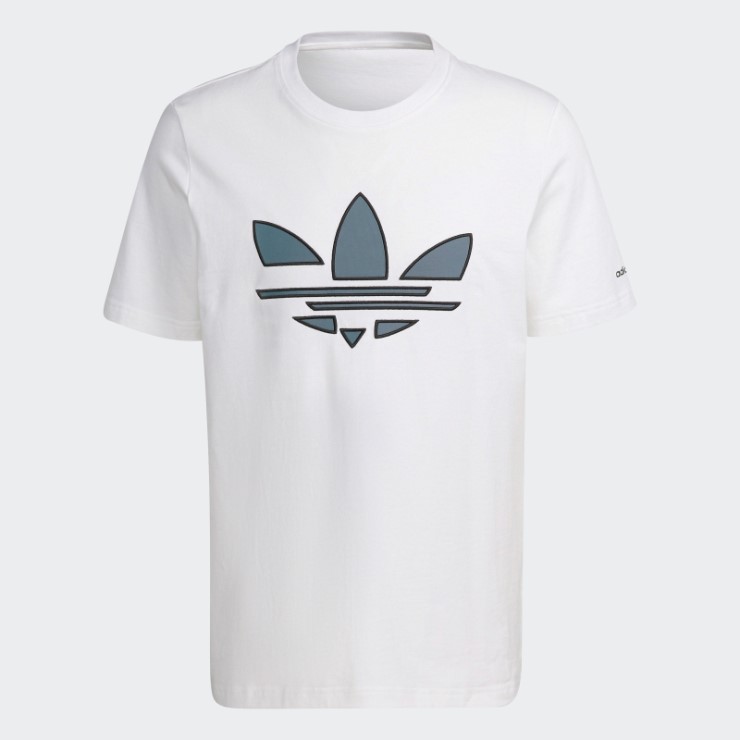 Adidas Camiseta Blanca Adicolor Con Trébol Destrozado