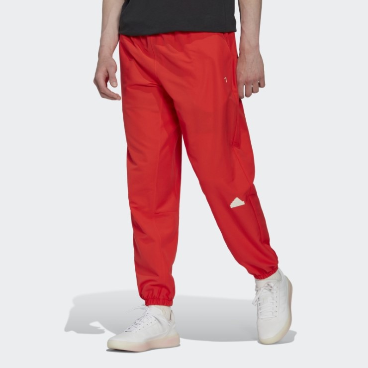 Pantalon Tejido Adidas Rojo