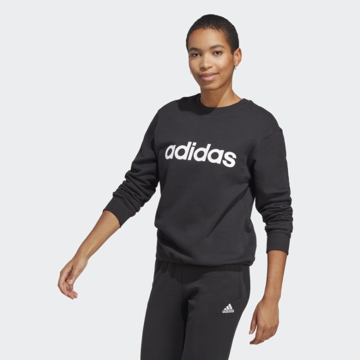 Sudadera Adidas Essentials Linear French Terry Negra