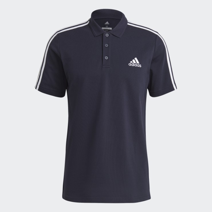 Adidas Aeroready Essentials Piqué Logo Pequeño Bordado 3 Rayas Polo Tinta