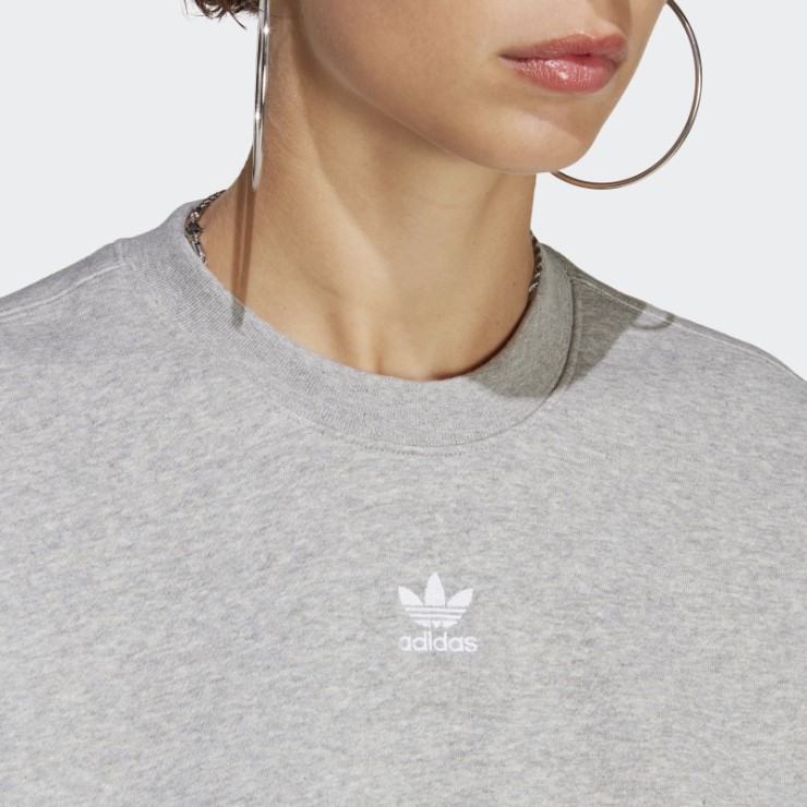 Sudadera Gris Medio Adidas Adicolor Essentials Crew