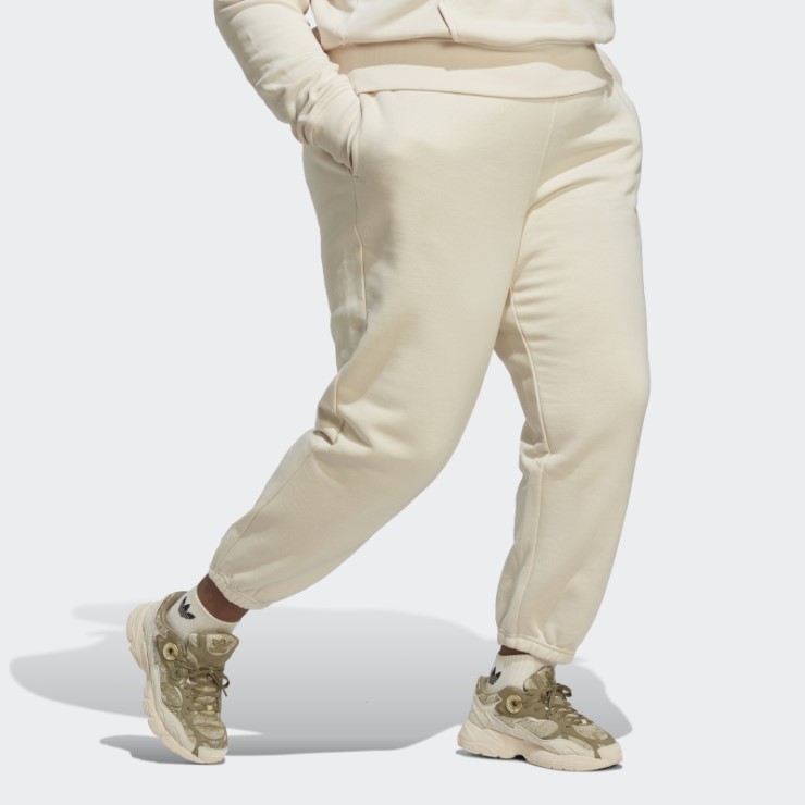 Joggers De Forro Polar Adidas Essentials (tallas Grandes) Blanco