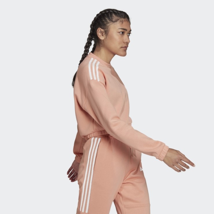 Sudadera Hyperglam Crop Crew Adidas Ambient Blush