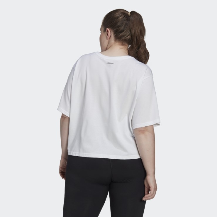 Camiseta De Entrenamiento Con Gráfico Corto Aeroready Blanco (talla Grande) Adidas