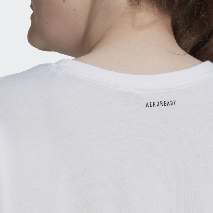 Camiseta De Entrenamiento Con Gráfico Corto Aeroready Blanco (talla Grande) Adidas