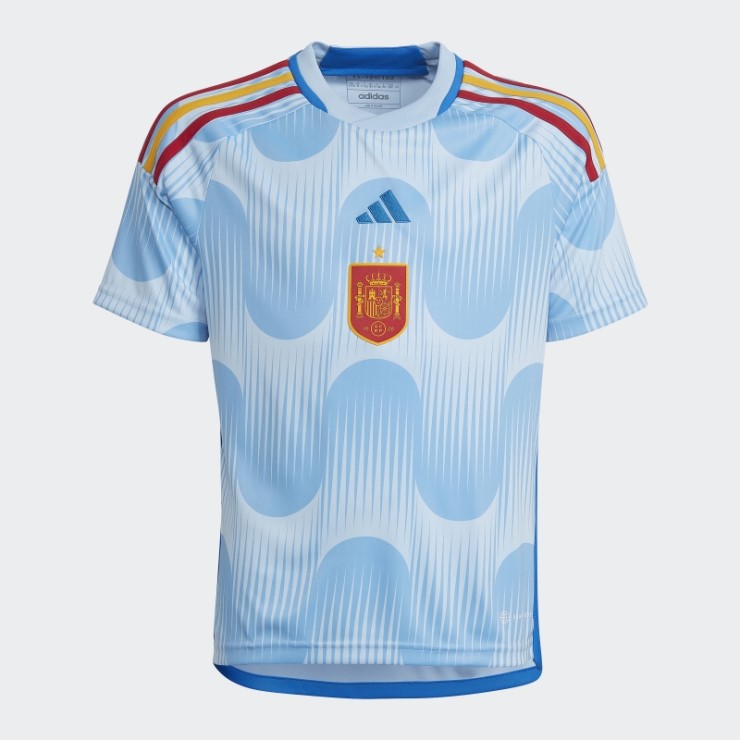 Camiseta Adidas España 22 Segunda Equipación Azul Brillo