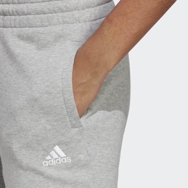 Pantalones Adidas Essentials Linear French Terry Con Puños En Gris Medio