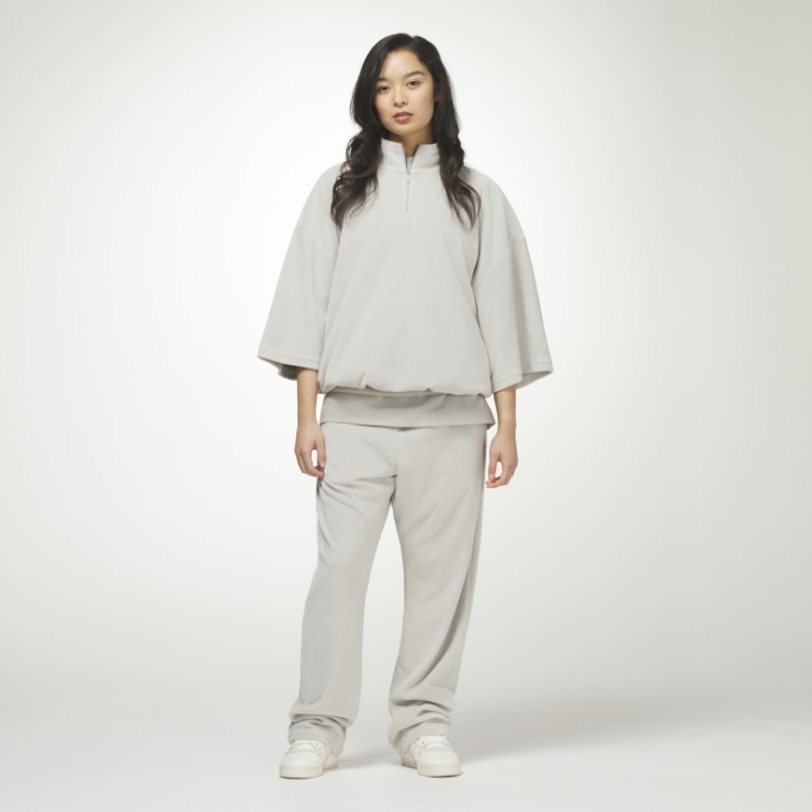 Adidas One Basketball Velour 1/2-zip Sudadera Metal Gris