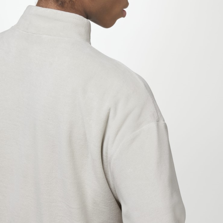 Sudadera Adidas Basketball Velour 1/2 Zip Gris Metal