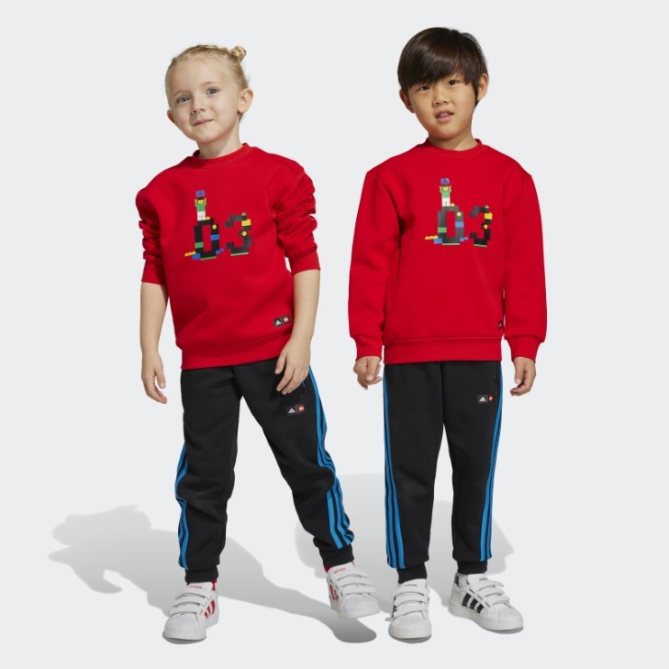 Conjunto Rojo De Sudadera Y Pantalón Adidas X Classic Lego Crew