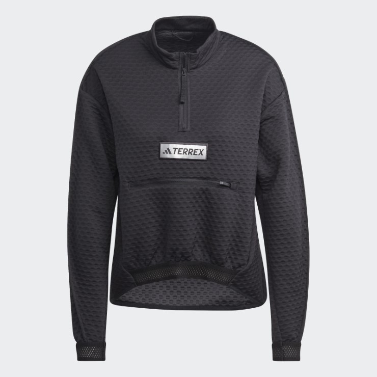 Adidas Terrex Utilitas Chaqueta Polar Con Media Cremallera Negro