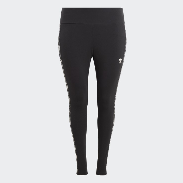 Leggings Estampados 3 Rayas (tallas Grandes) Negro Adidas