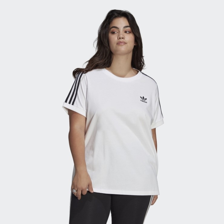 Camiseta Adicolor Classics 3 Rayas (tallas Grandes) Adidas Blanco