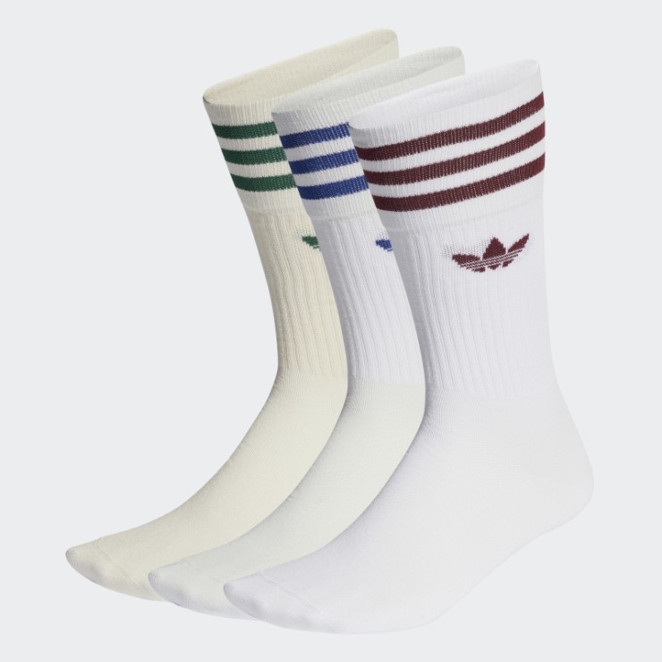 Adidas Crew Calcetines Blancos 3 Pares De Moda